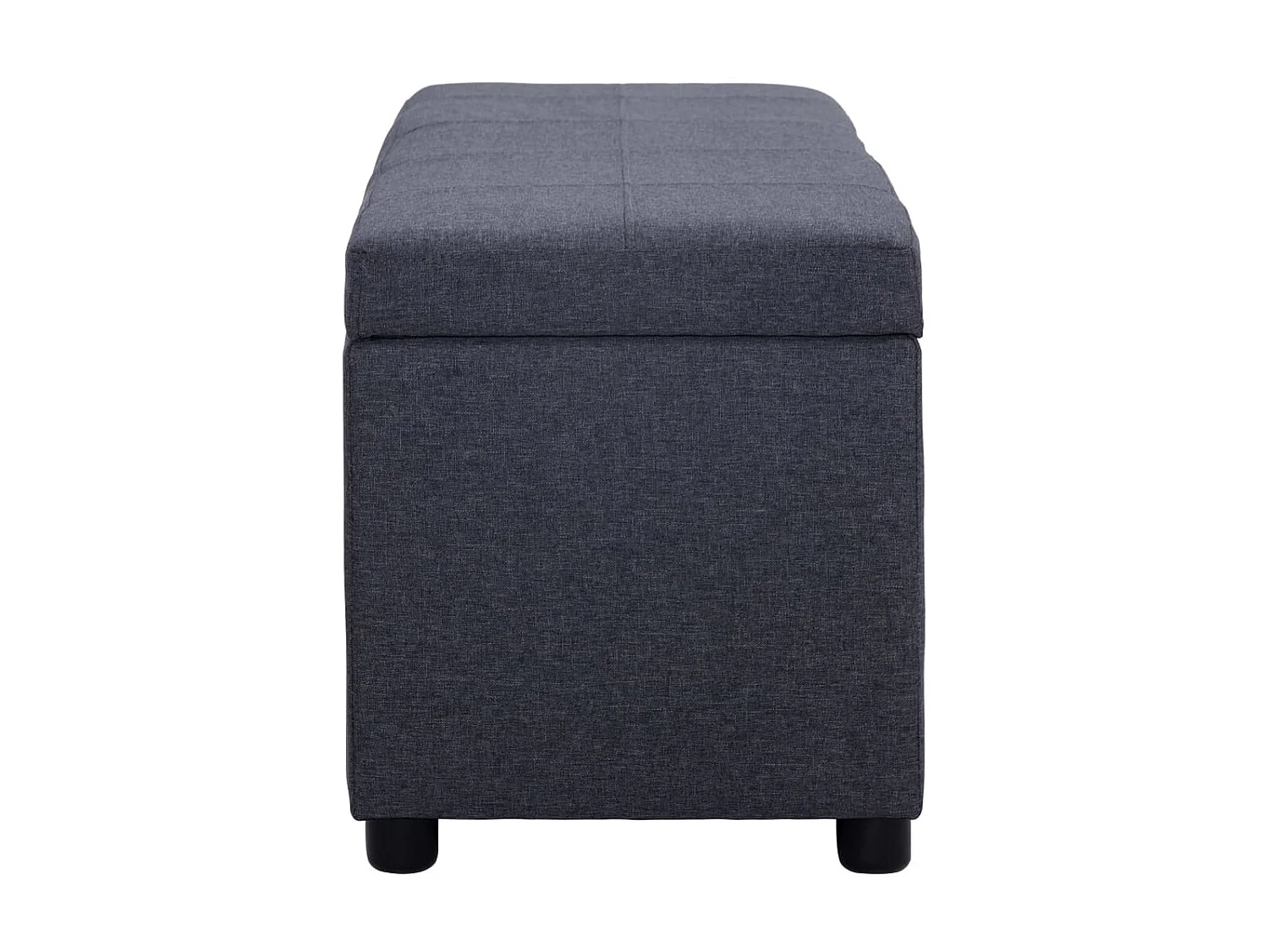 Banc avec compartiment de rangement 116cm Gris foncé Polyester