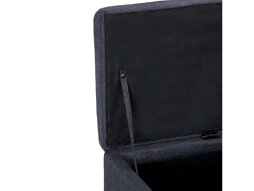 Banc avec compartiment de rangement 116cm Gris foncé Polyester