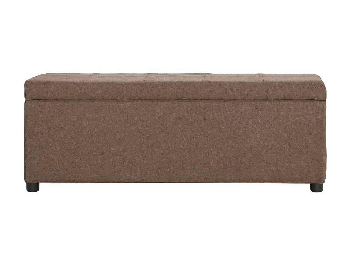 Banc avec compartiment de rangement 116cm Marron Polyester