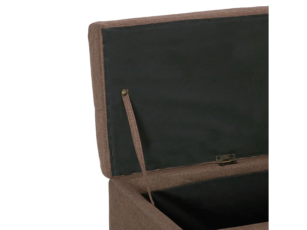 Banc avec compartiment de rangement 116cm Marron Polyester