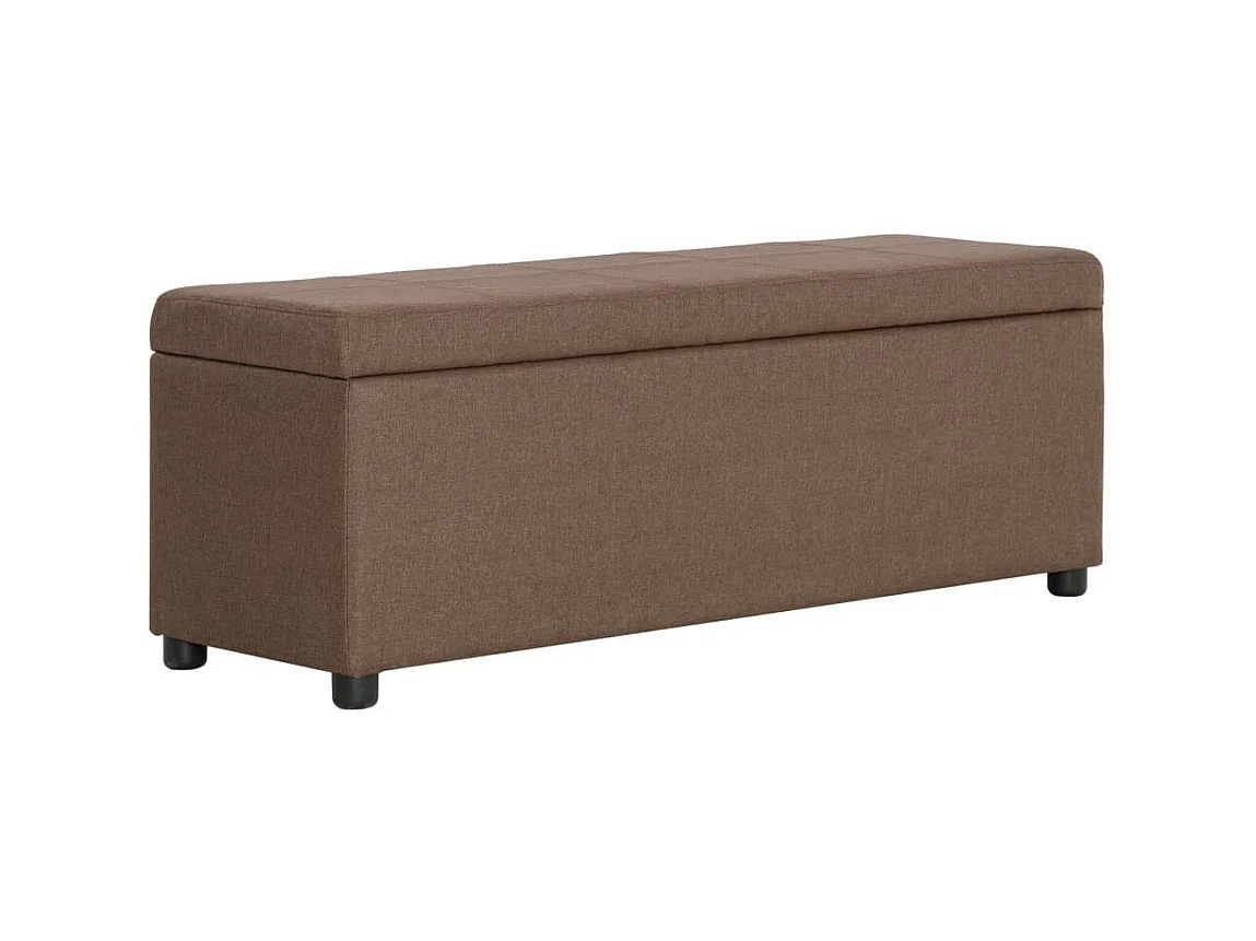 Banc avec compartiment de rangement 116cm Marron Polyester