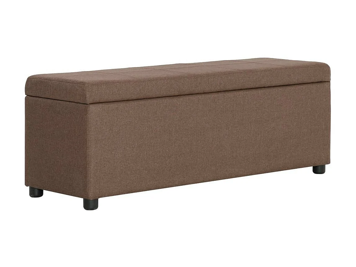 Banc avec compartiment de rangement 116cm Marron Polyester