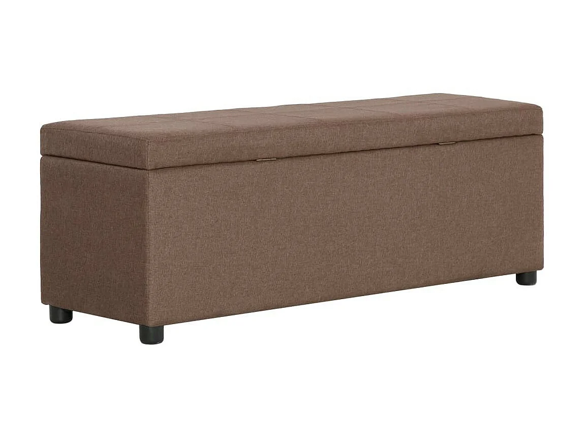 Banc avec compartiment de rangement 116cm Marron Polyester