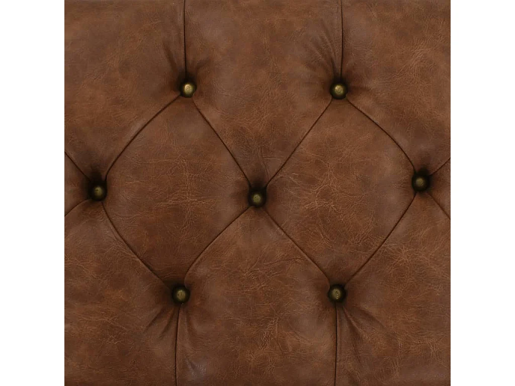 Banc de rangement Bois massif et similicuir 80,5x41x50