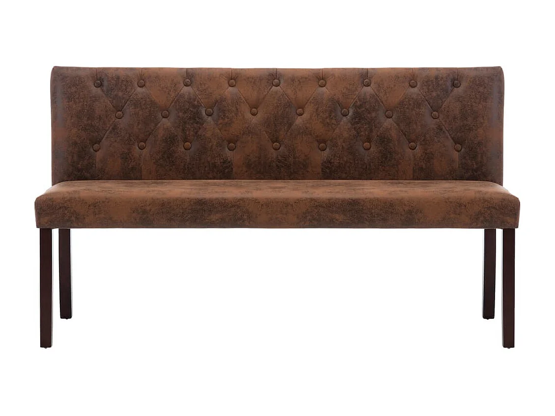 Banc 148,5cm Marron Similicuir daim