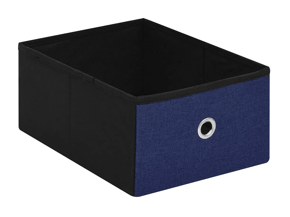 Banc de rangement pliable Bleu 76x38x38 Faux lin 2