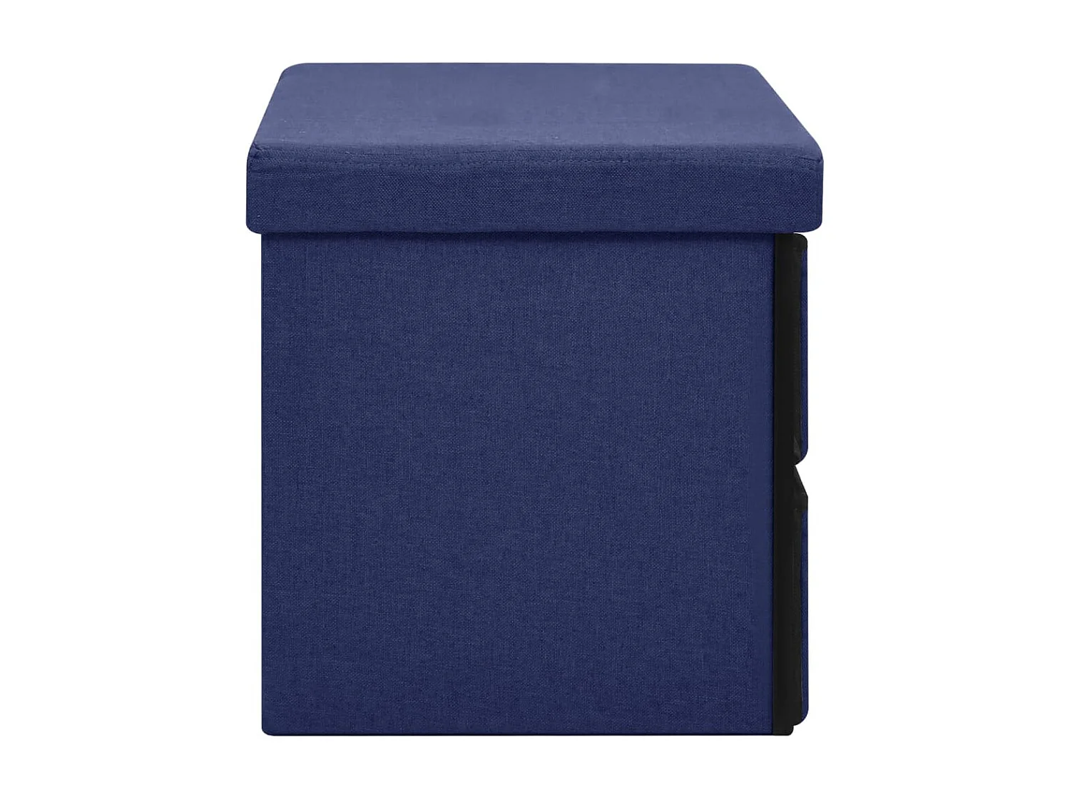 Banc de rangement pliable Bleu 76x38x38 Faux lin 2