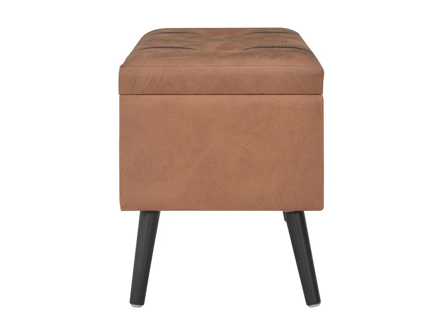 Tabourets de rangement 3 pcs Marron Similicuir