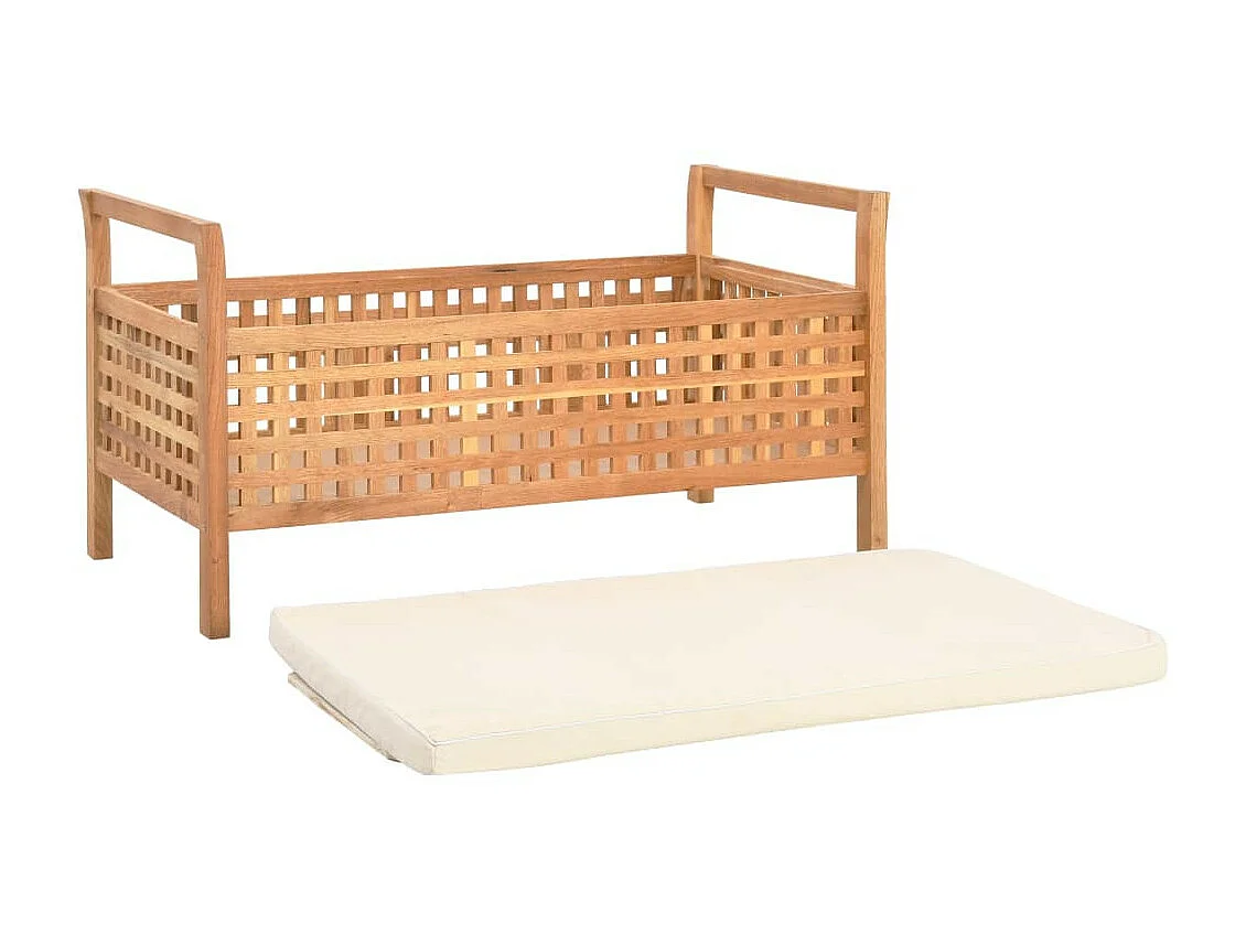 Banc de rangement 93x49x49 Bois de noyer massif