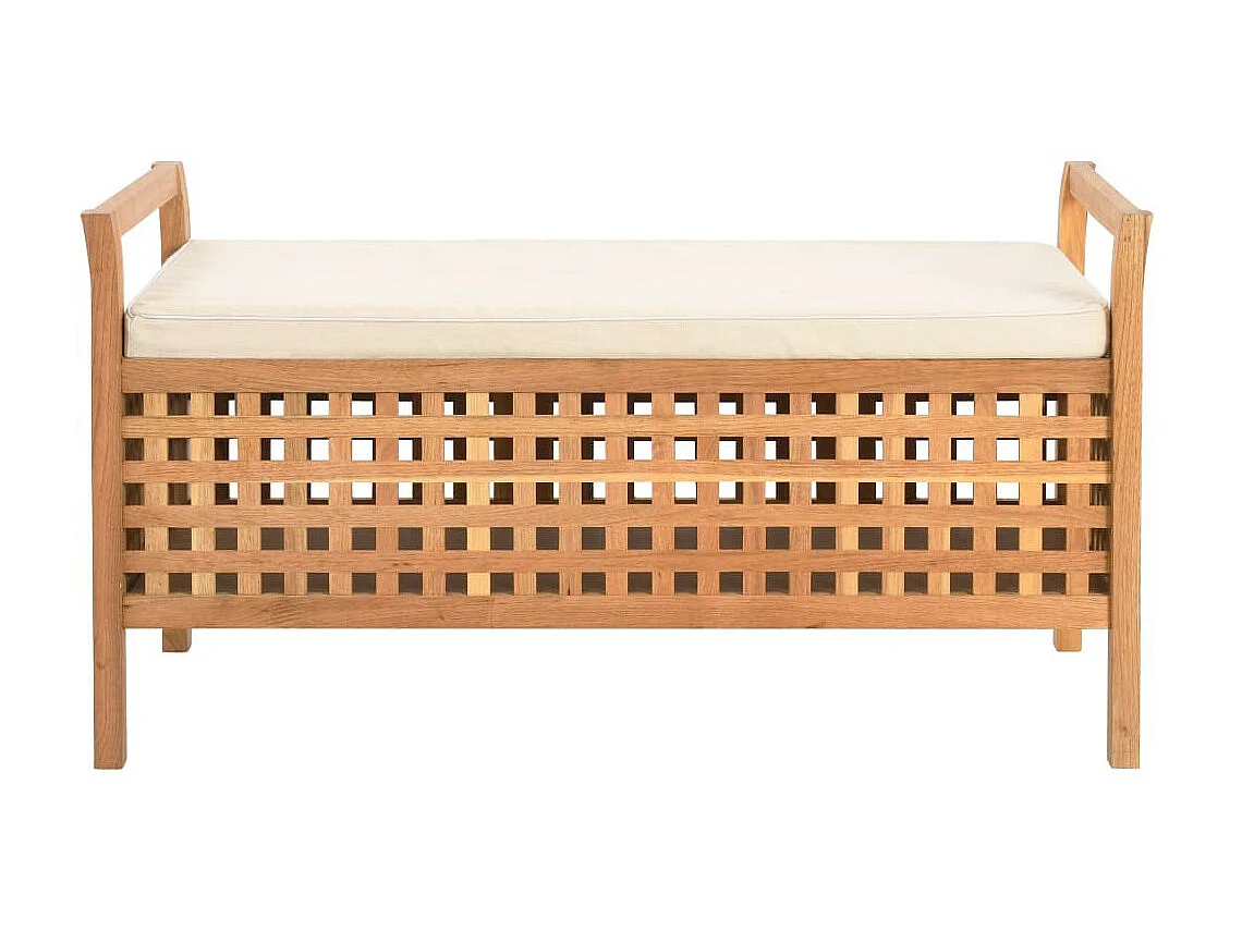 Banc de rangement 93x49x49 Bois de noyer massif