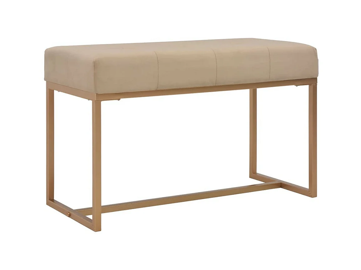 Banc 80cm Beige Velours