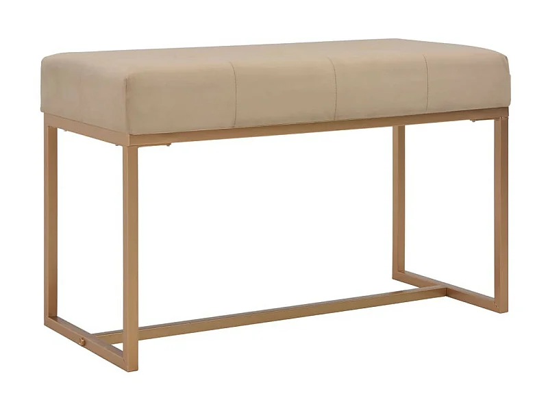 Banc 80cm Beige Velours