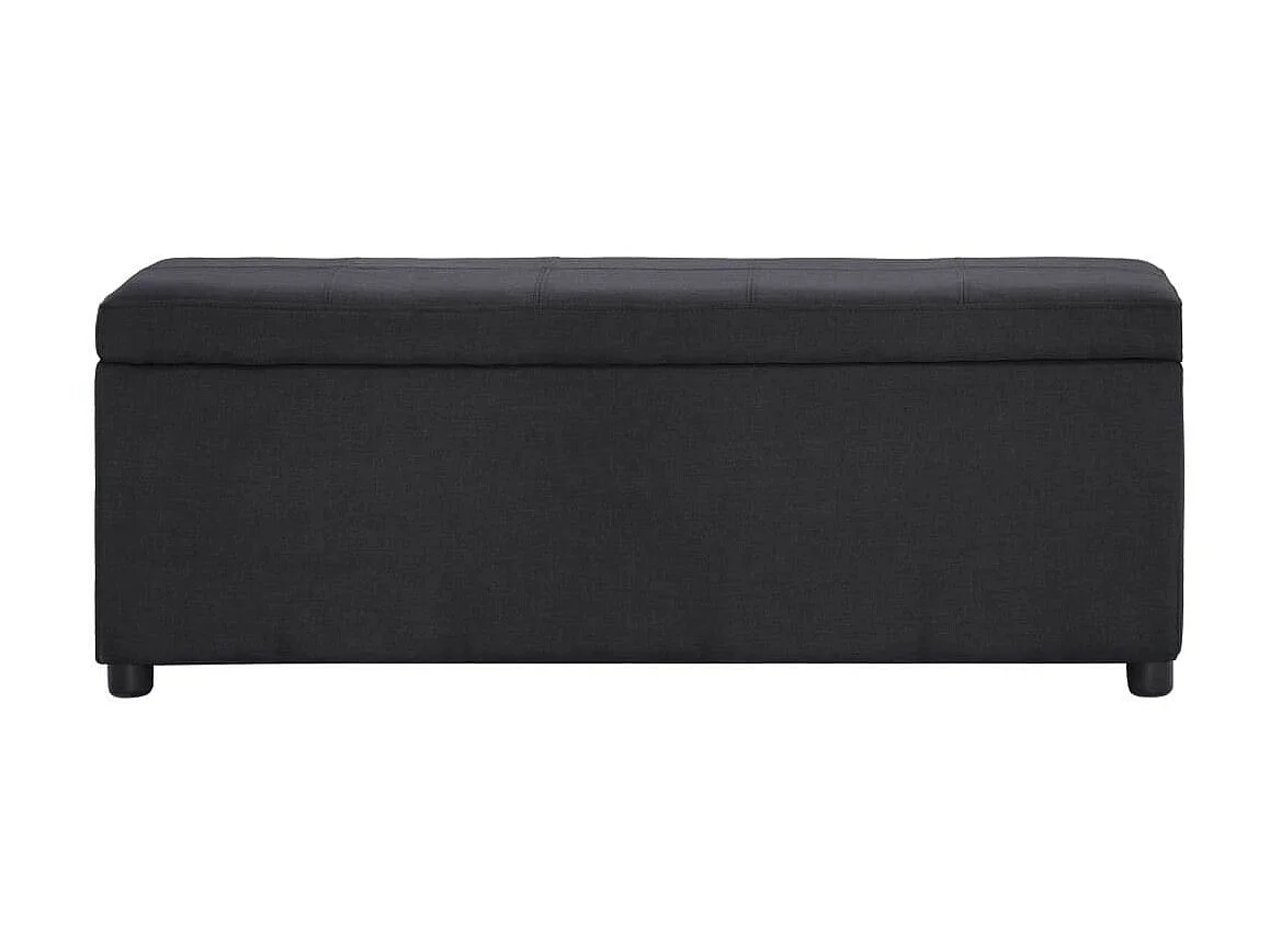 Banc avec compartiment de rangement 116cm Noir Polyester