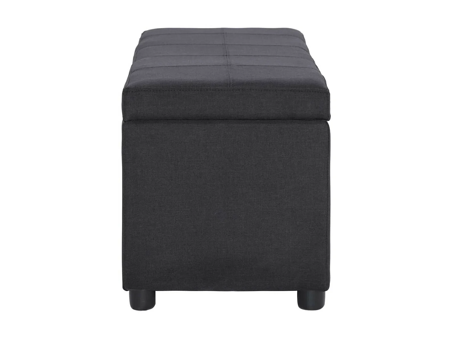 Banc avec compartiment de rangement 116cm Noir Polyester