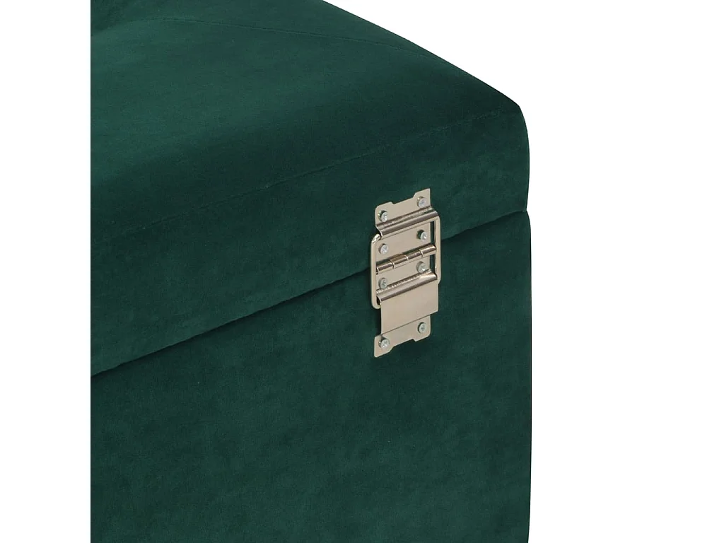 Banc avec compartiment de rangement 80cm Vert Velours Karo