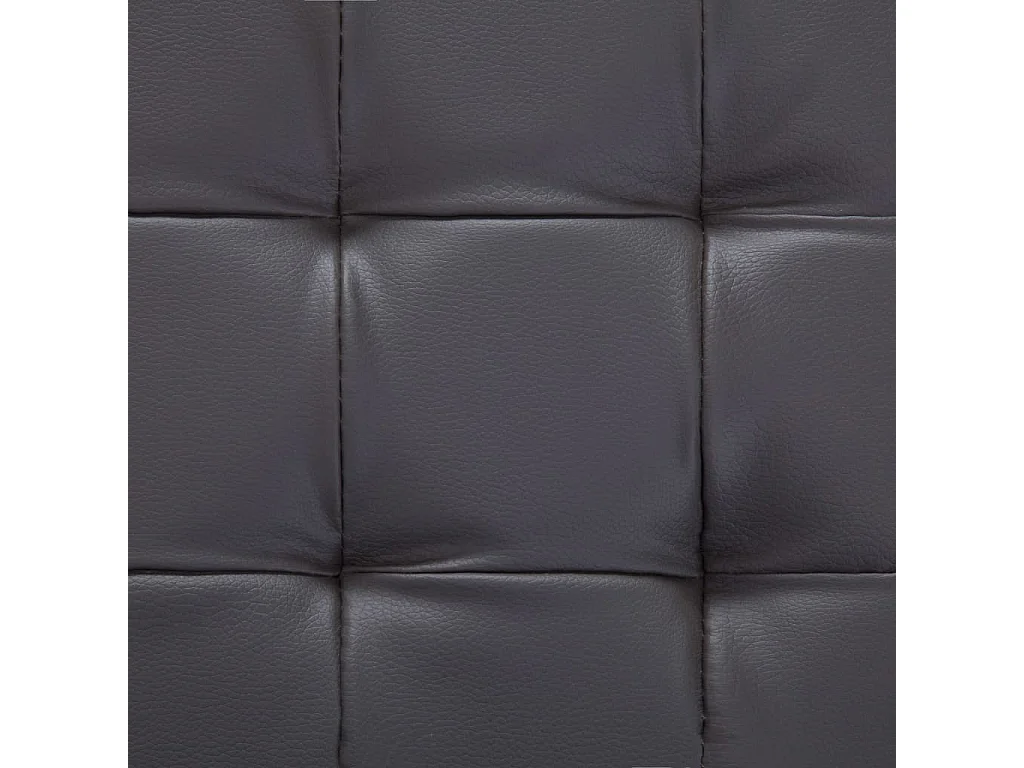 Pouf de rangement 87,5cm Gris Similicuir