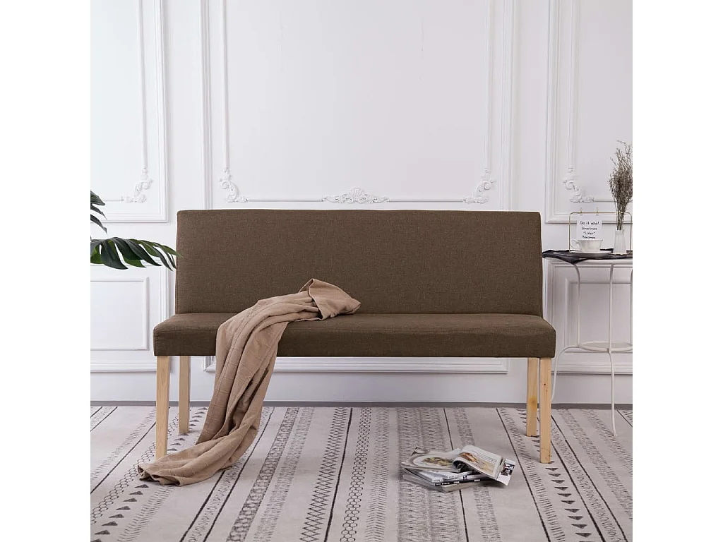 Banc 139,5cm Marron Polyester Riza