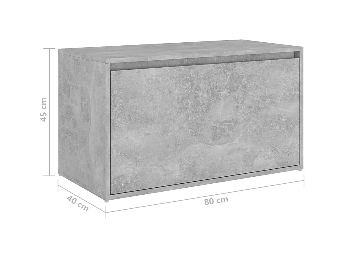 Banc d'entrée 80x40x45 Gris béton