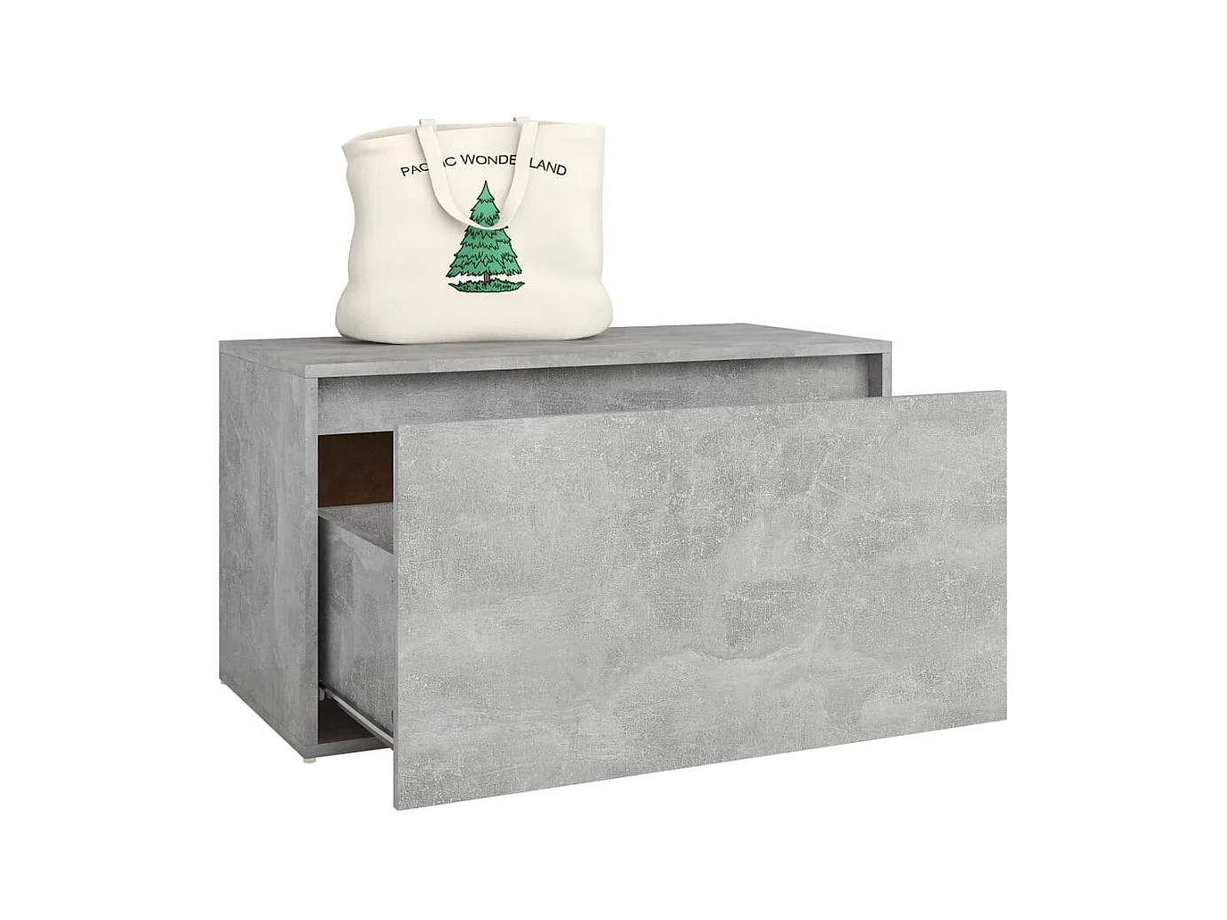 Banc d'entrée 80x40x45 Gris béton