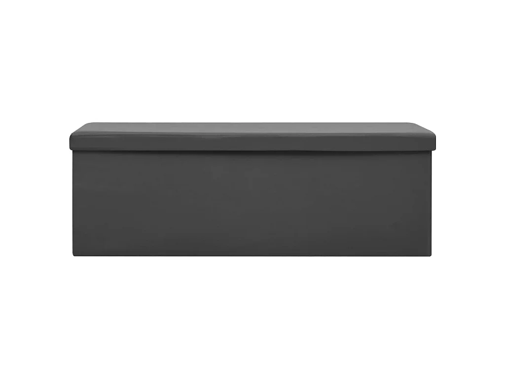 Banc de rangement pliable Gris PVC