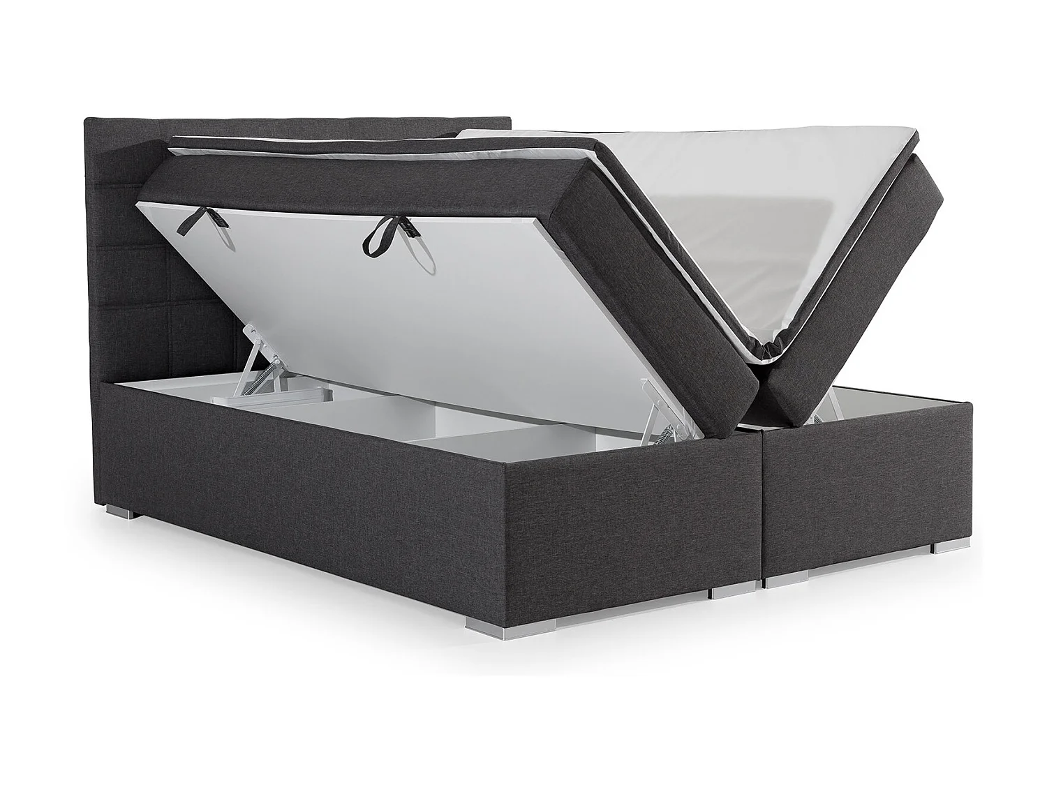 Hotelslaapkamerbed met zwart Alko kunstleer matras-Slapen 140x200cm