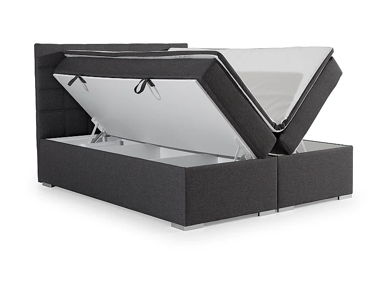 Hotelslaapkamerbed met lichtbeige kunstleren matras Alko-Slapen 180x200cm