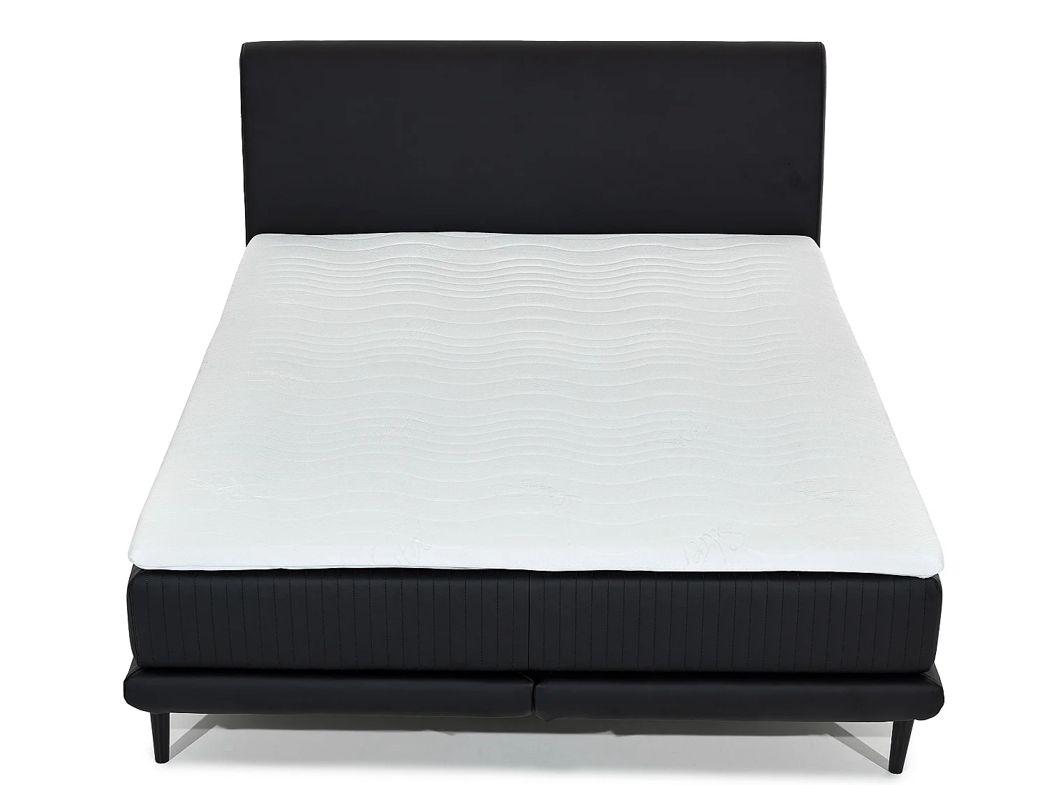 Lit boxspring 160x200 velours bordeaux sommier et matelas inclus Mastera