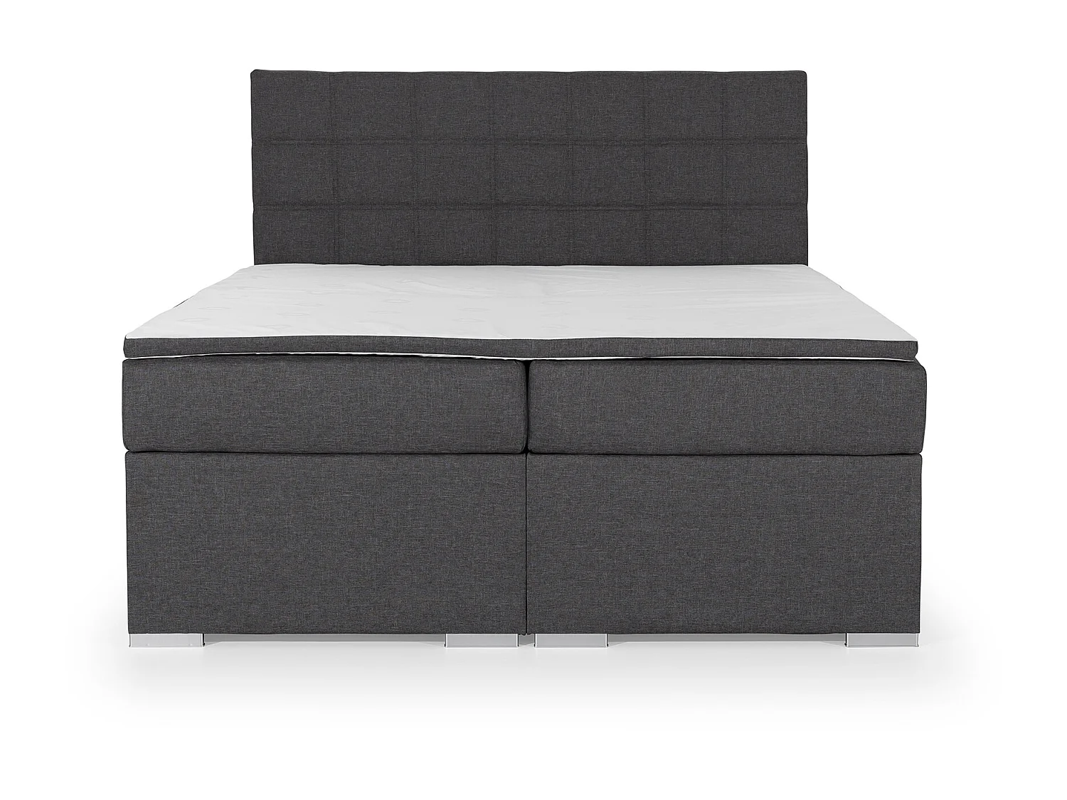 Hotelslaapkamerbed met lichtbeige kunstleren matras Alko-Slapen 160x200cm