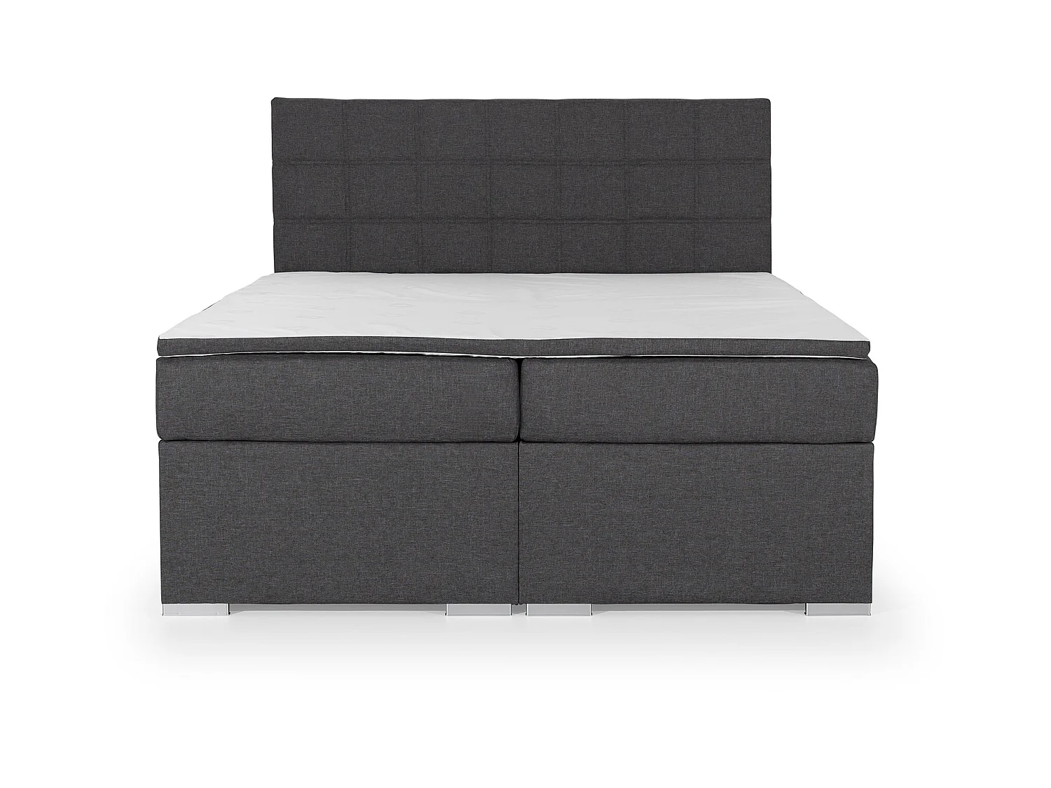 Lit chambre d'hôtel avec matelas tissu bleu turquin Alko-180x200