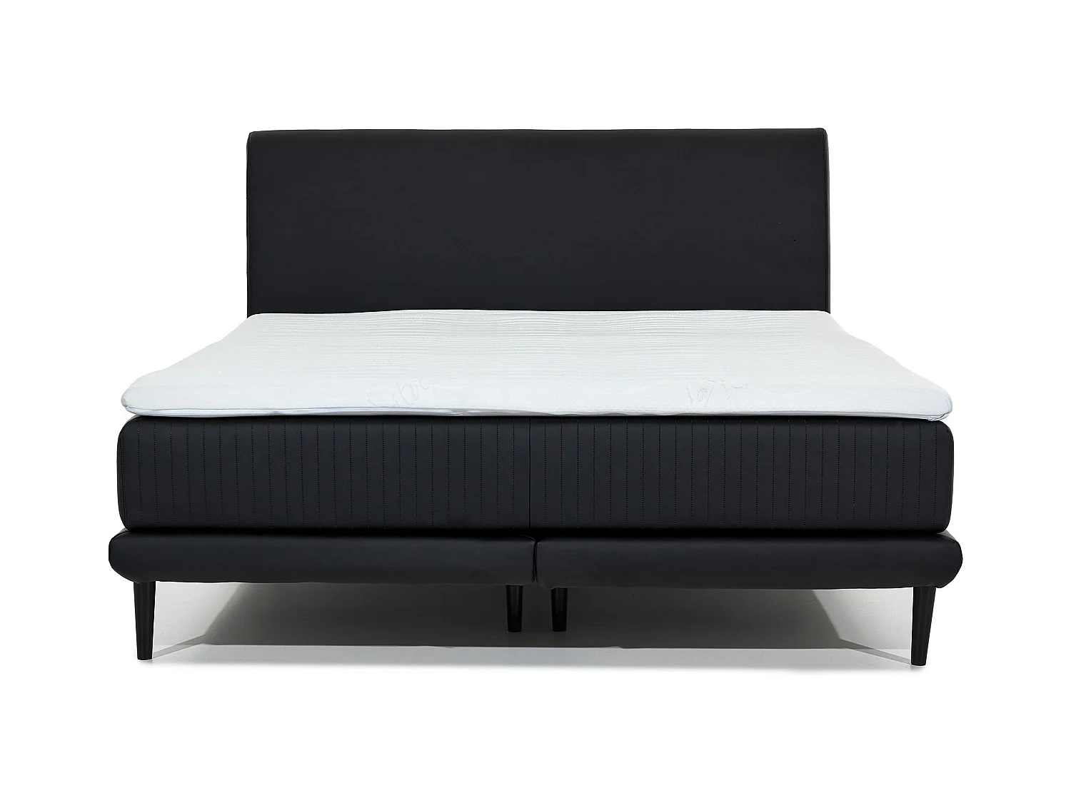 Boxspringbed 140x200 cm lichtbeige stof, bedbodem en matras inclusief Mastera