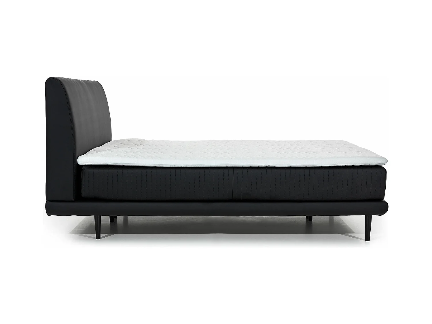 Boxspringbed 140x200 cm lichtbeige stof, bedbodem en matras inclusief Mastera