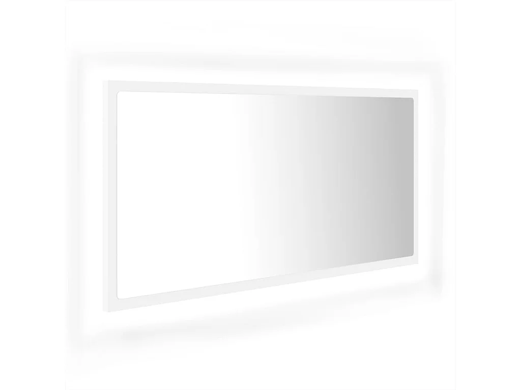 Miroir à LED de salle de bain Blanc 90x8,5x37
