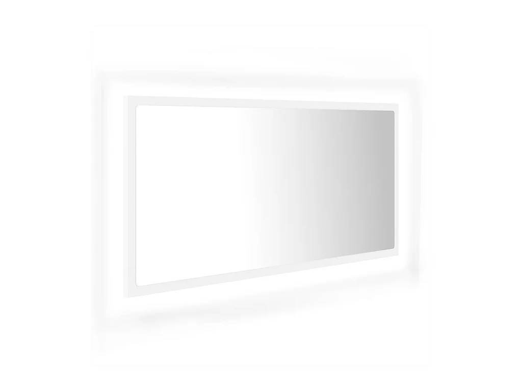 Miroir à LED de salle de bain Blanc 90x8,5x37