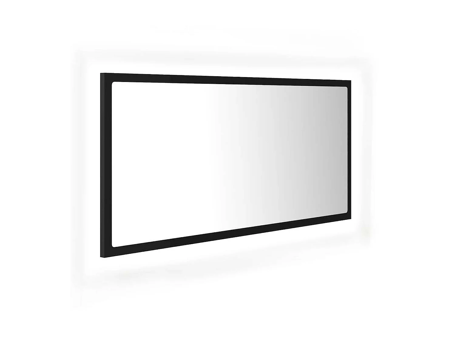 Badkamerspiegel LED 90x8,5x37 cm acryl zwart