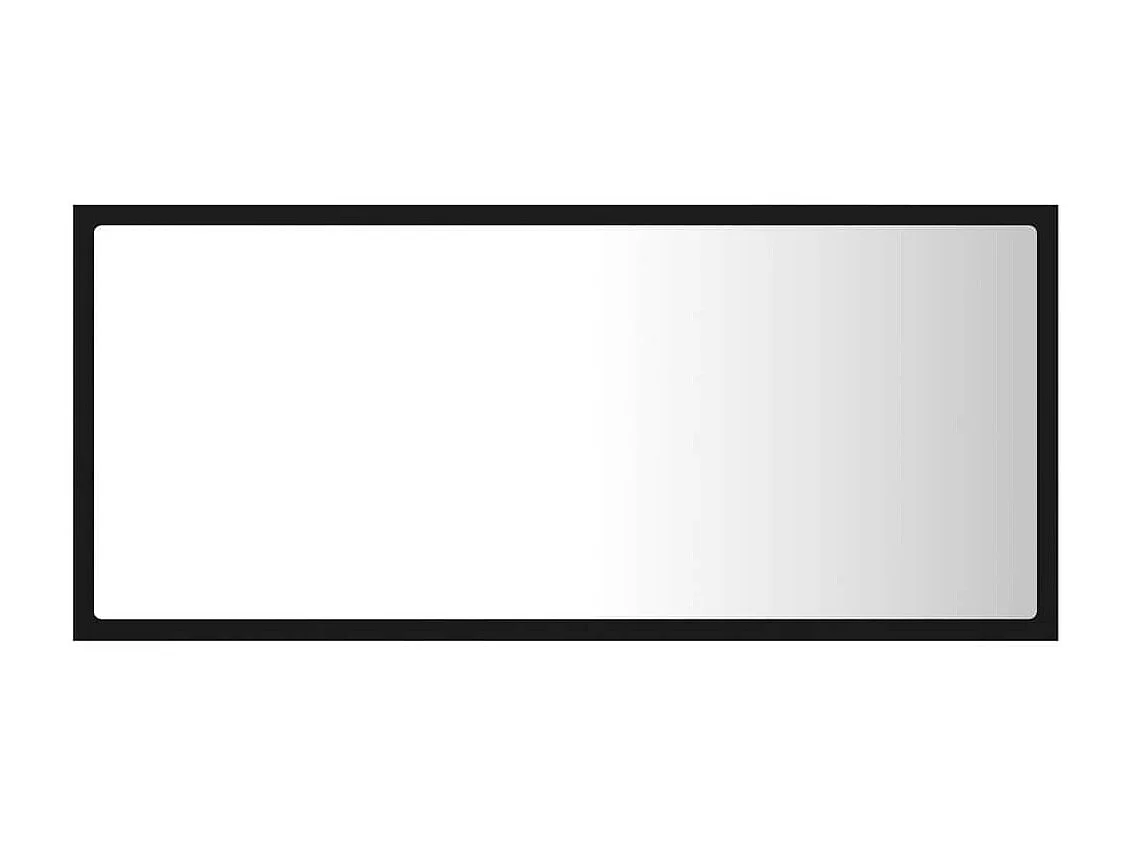 Miroir à LED de salle de bain Noir 90x8,5x37