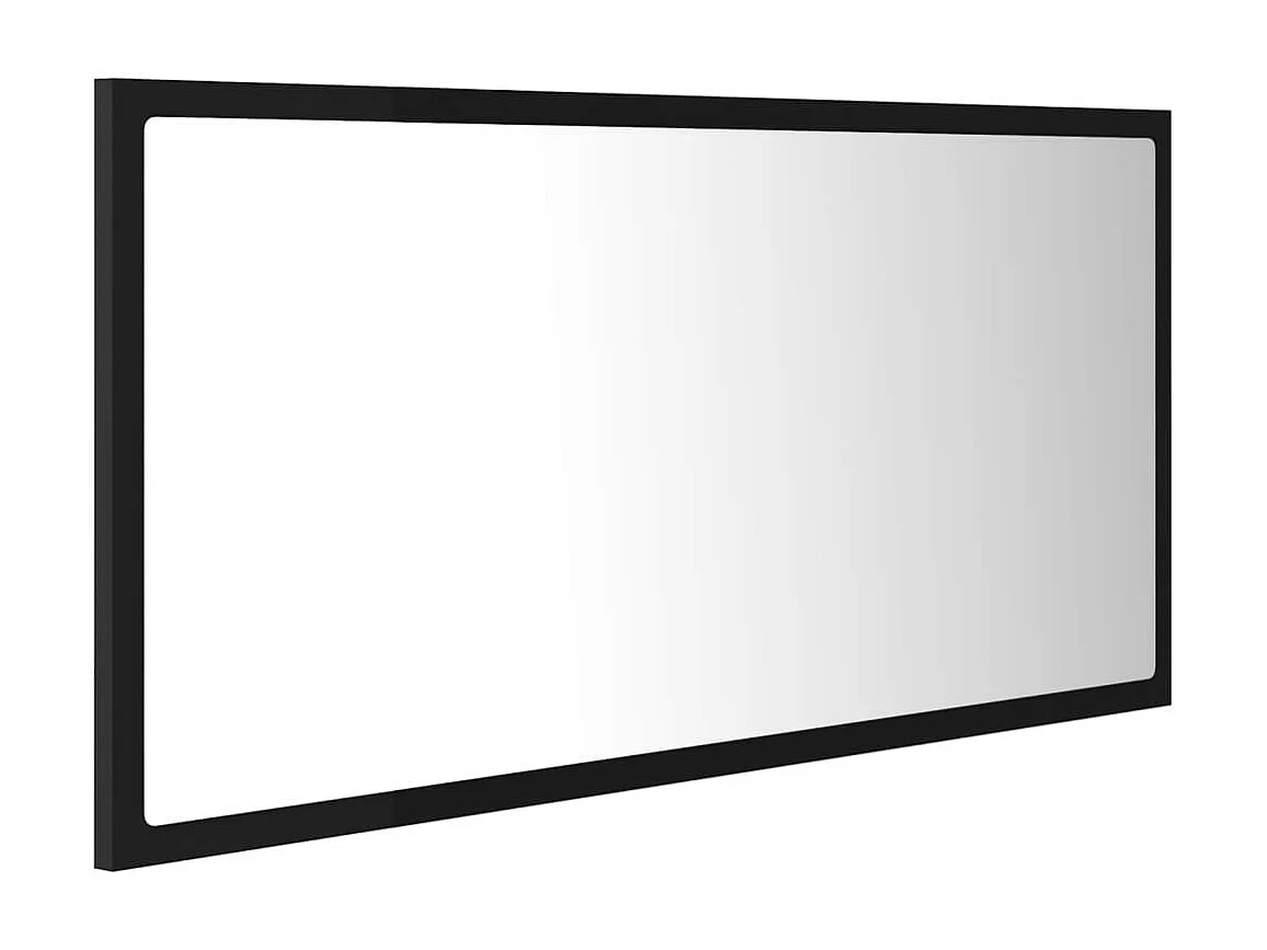 Miroir à LED de salle de bain Noir 90x8,5x37