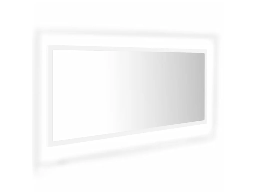 Miroir à LED de salle de bain Blanc 100x8,5x37