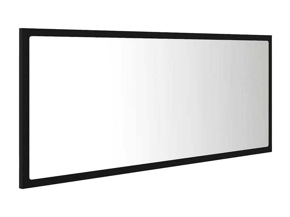 Miroir LED de salle de bain Noir 100x8,5x37