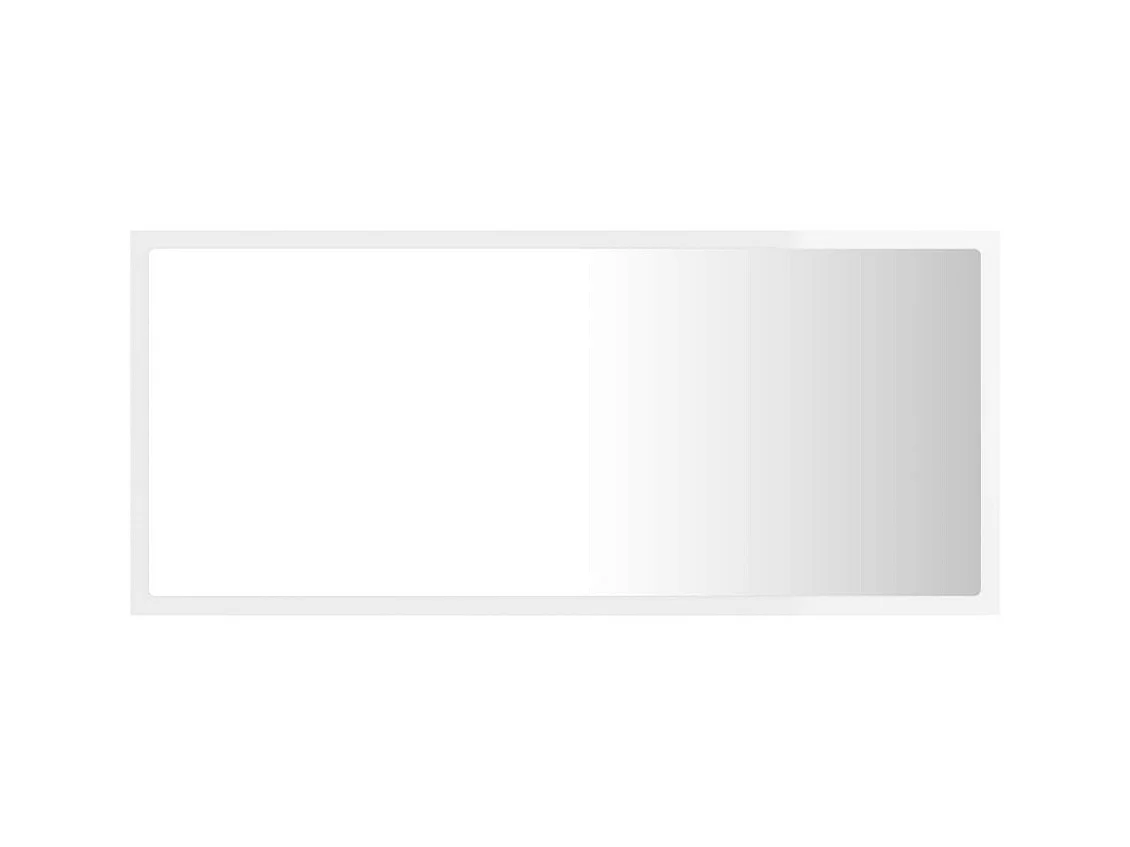 Miroir à LED de bain Blanc brillant 90x8,5x37