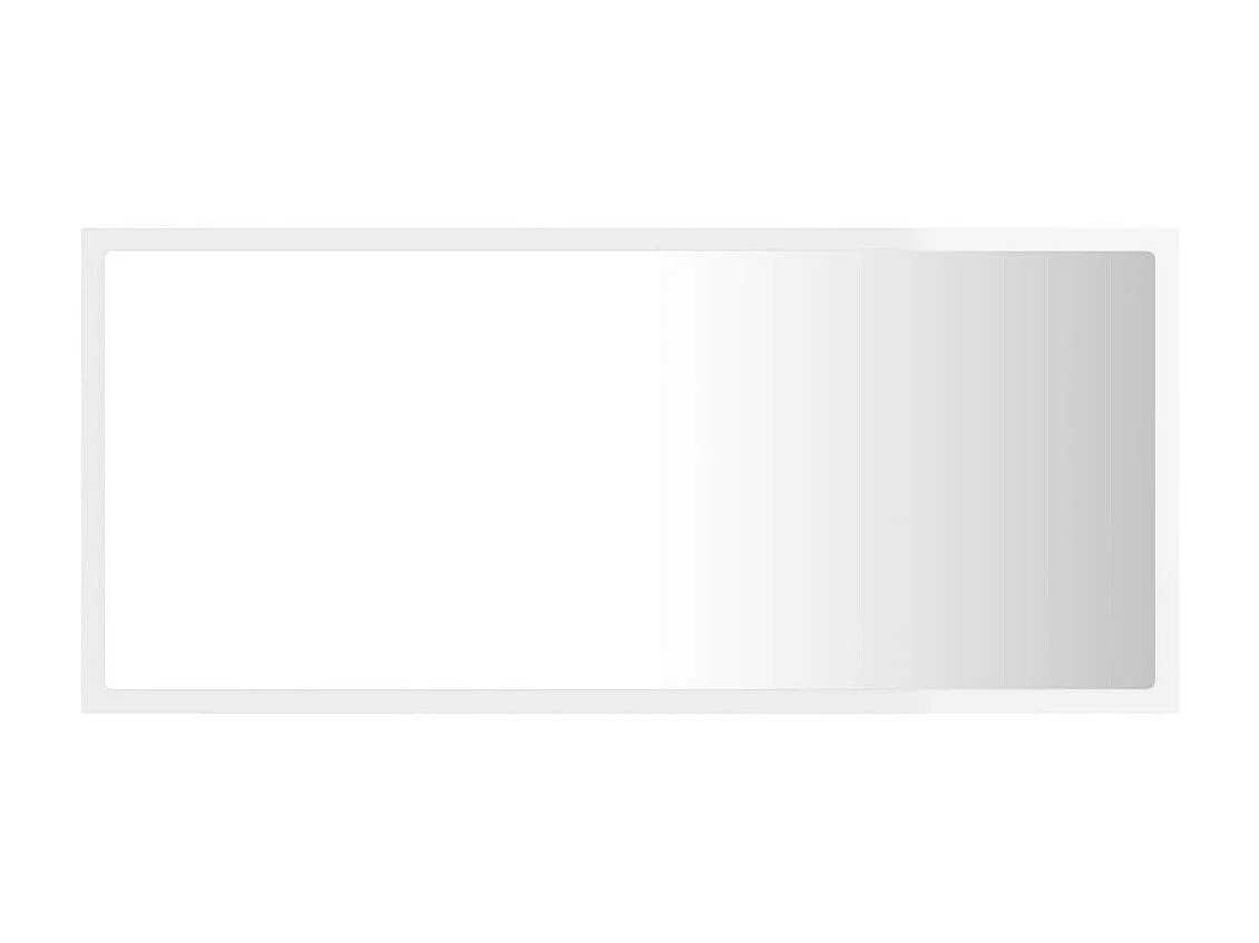 Miroir à LED de bain Blanc brillant 90x8,5x37