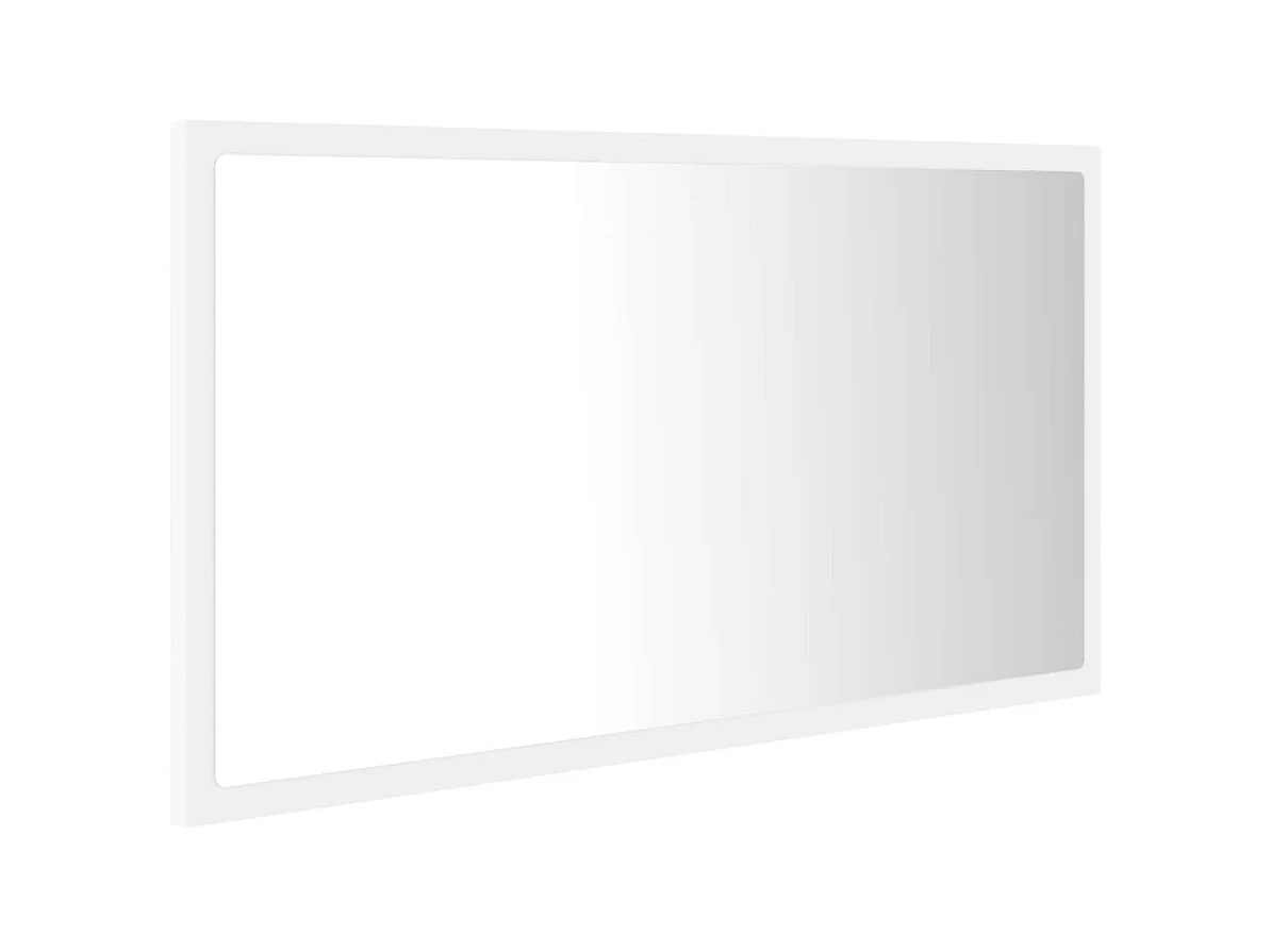Miroir à LED de salle de bain Blanc 80x8,5x37