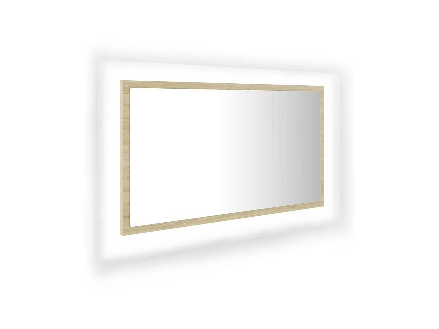 Miroir LED de salle de bain Chêne sonoma 80x8,5x37