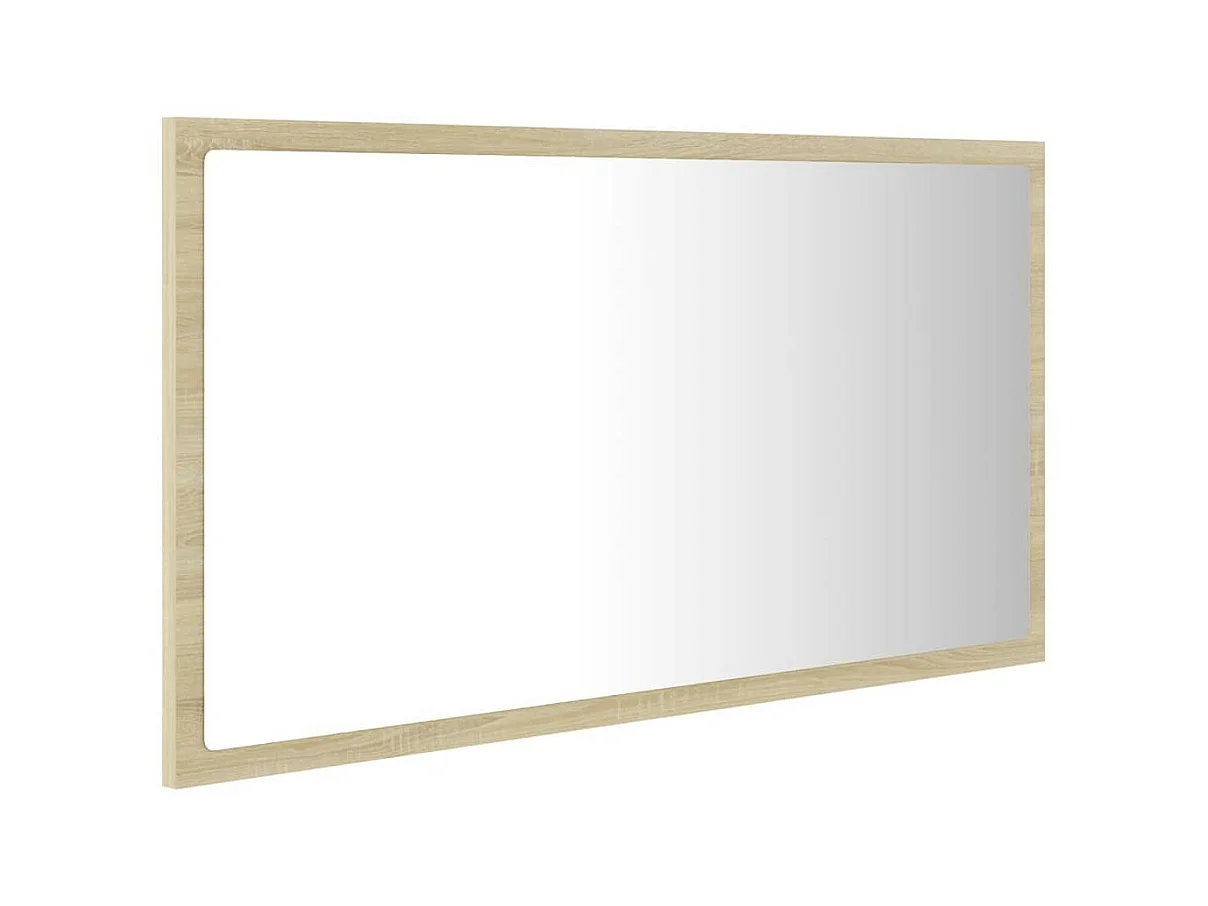 Miroir LED de salle de bain Chêne sonoma 80x8,5x37