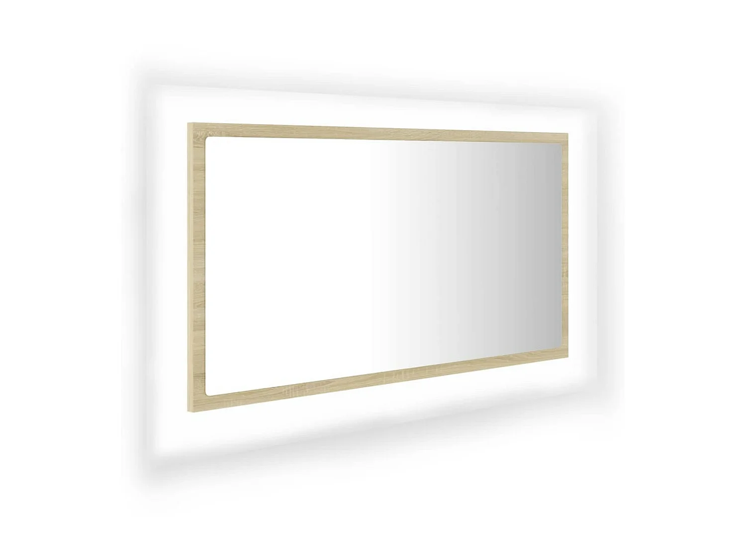 Miroir LED de salle de bain Chêne sonoma 80x8,5x37