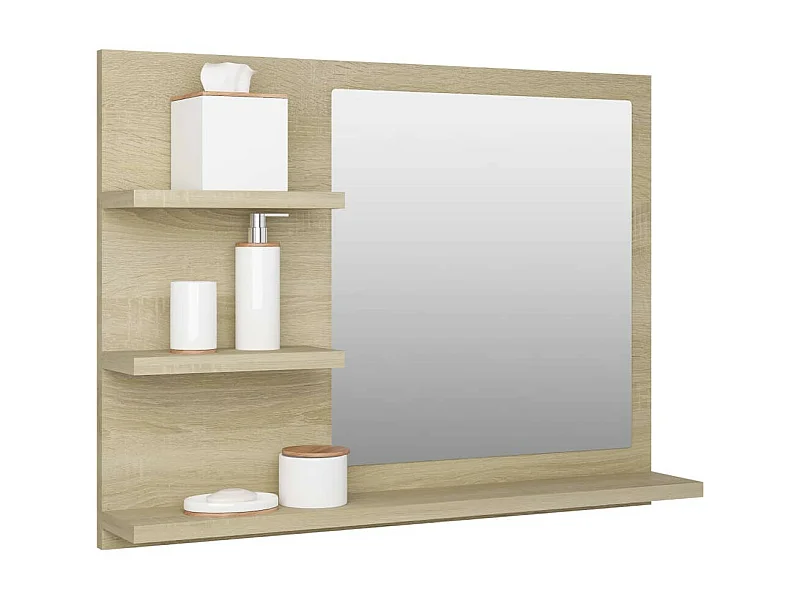 Miroir de salle de bain Chêne sonoma 60x10,5x45