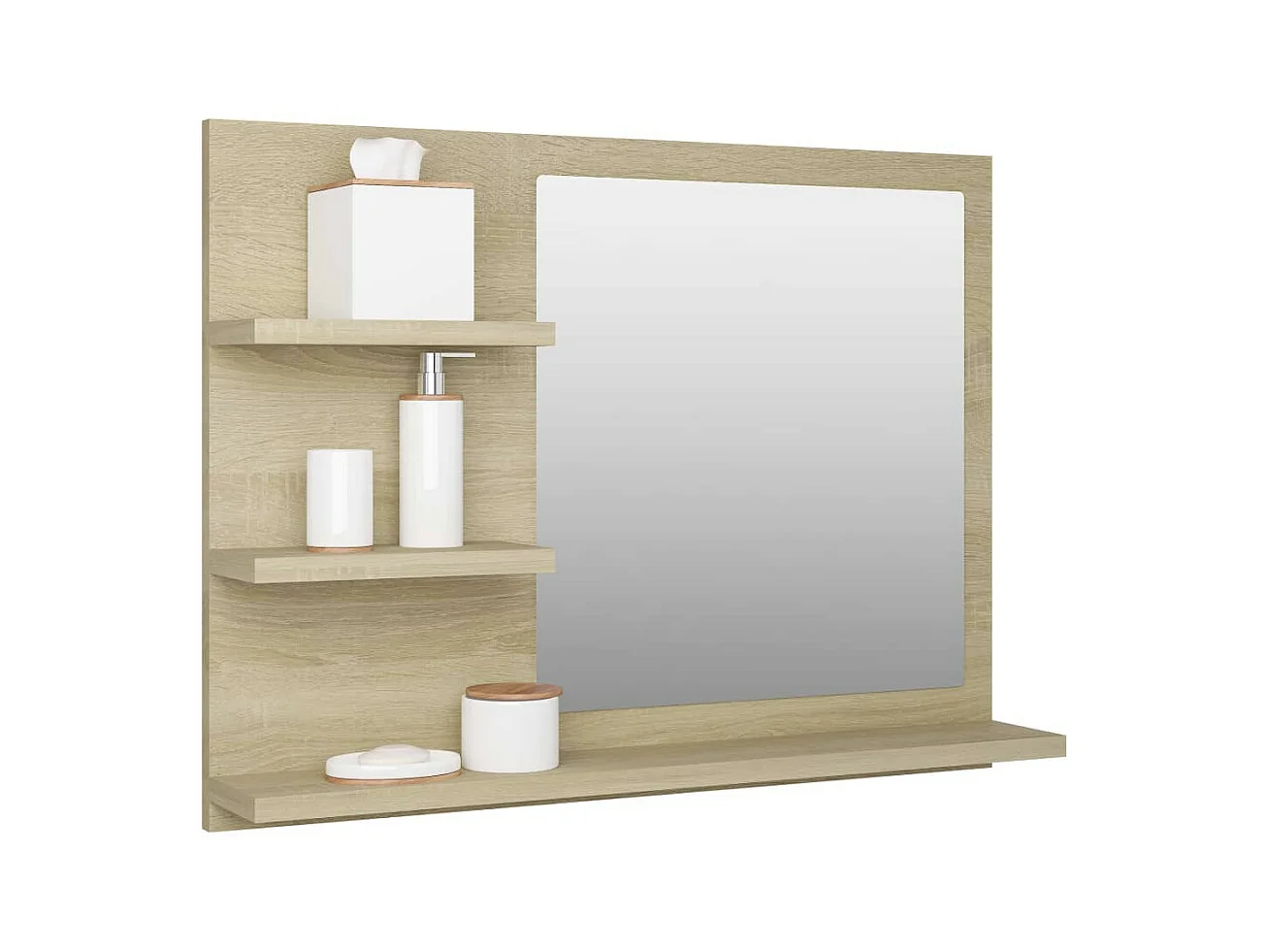Miroir de salle de bain Chêne sonoma 60x10,5x45