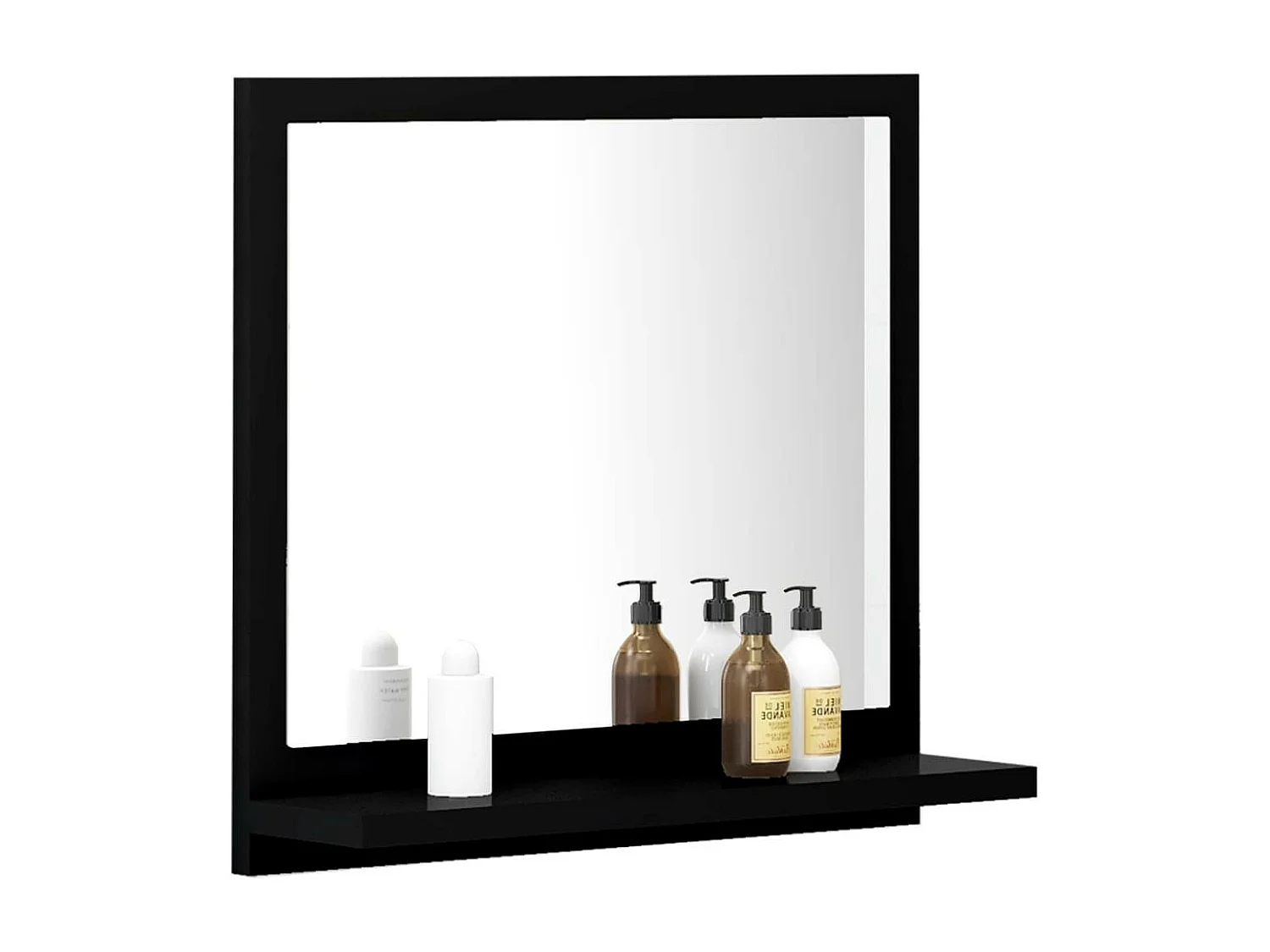 Badkamerspiegel 40x10,5x37 cm bewerkt hout zwart