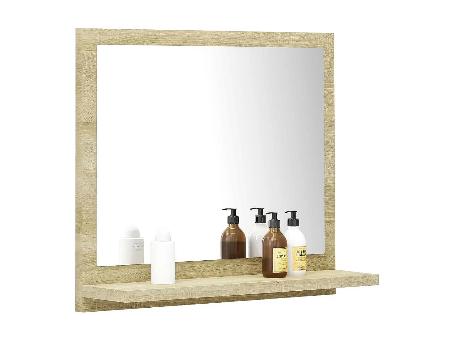 Miroir de salle de bain Blanc et chêne sonoma 40x10,5x37 2