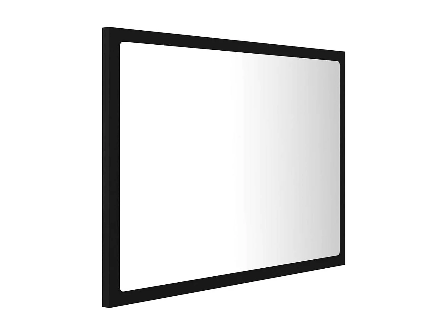 Miroir à LED de salle de bain Noir 60x8,5x37