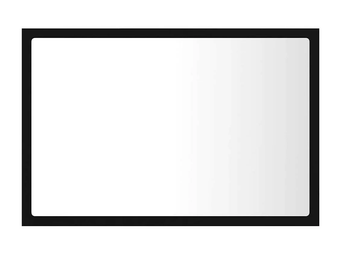 Miroir à LED de salle de bain Noir 60x8,5x37